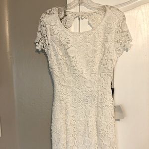 Lace dress with open back detail
